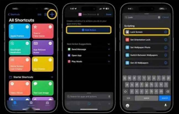 郁南苹果14锁屏维修店分享iPhone14升级iOS16.4后如何创建锁屏快捷方式 