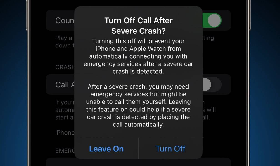 郁南苹果14维修分享 iPhone 14 和 Apple Watch 上关闭崩溃检测 